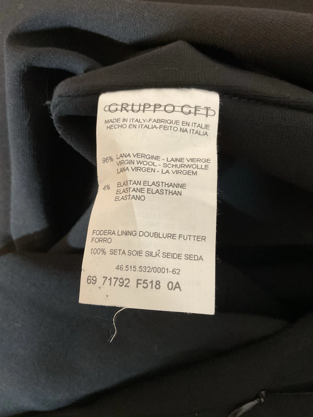 TUTA VINTAGE AUTENTICA BOUTIQUE VALENTINO NERA 2 PEZZI CON MANICA PLISSETTATA TAGLIA 10