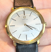 A Vintage Omega De Ville Gold Plated, Manual Wind Wristwatch.