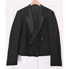 Falcone Men's Black Double Breasted Shawl Collar Tuxedo Blazer Jacket USA Made