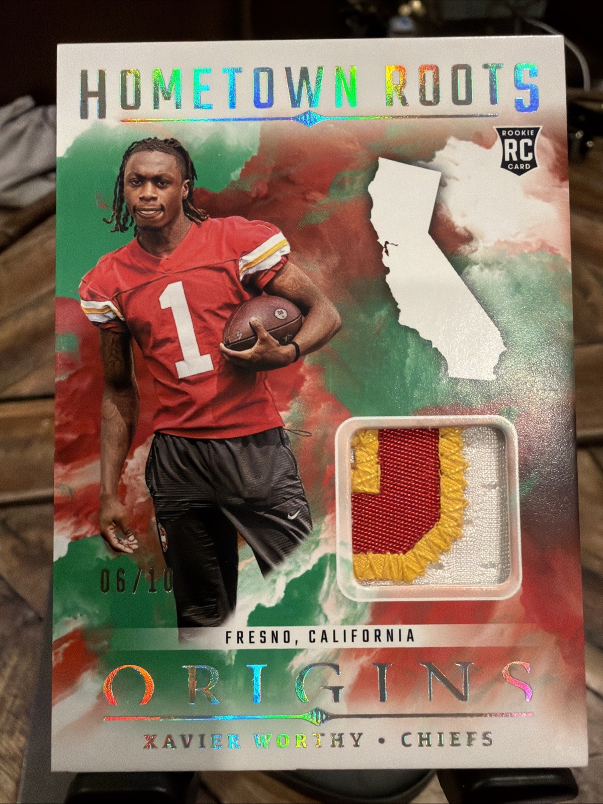 Xavier Worthy Panini Origins Hometown Roots Relics #HROXWO Base
