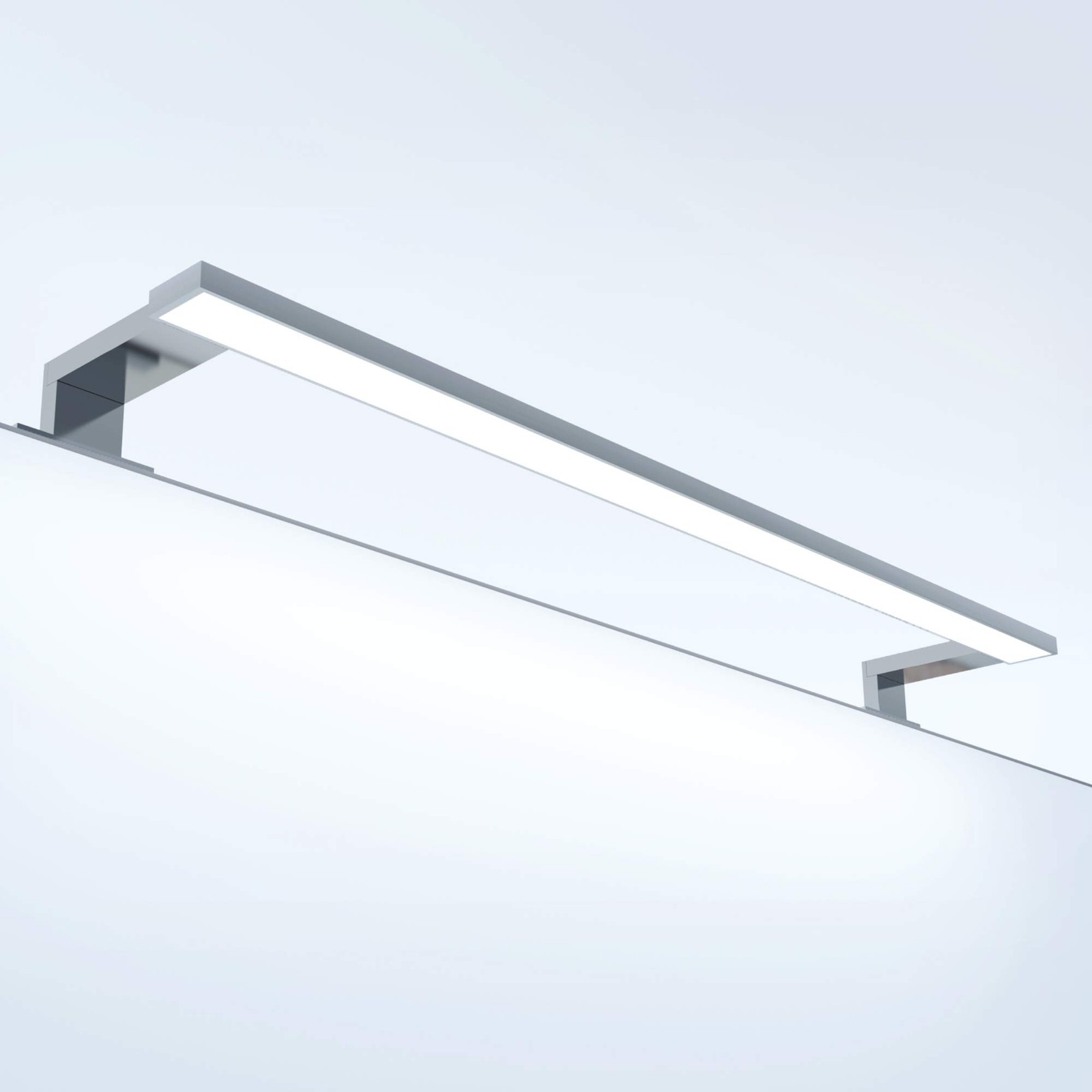 Éclairage meuble LED salle de bain pour maquillage applique chrome