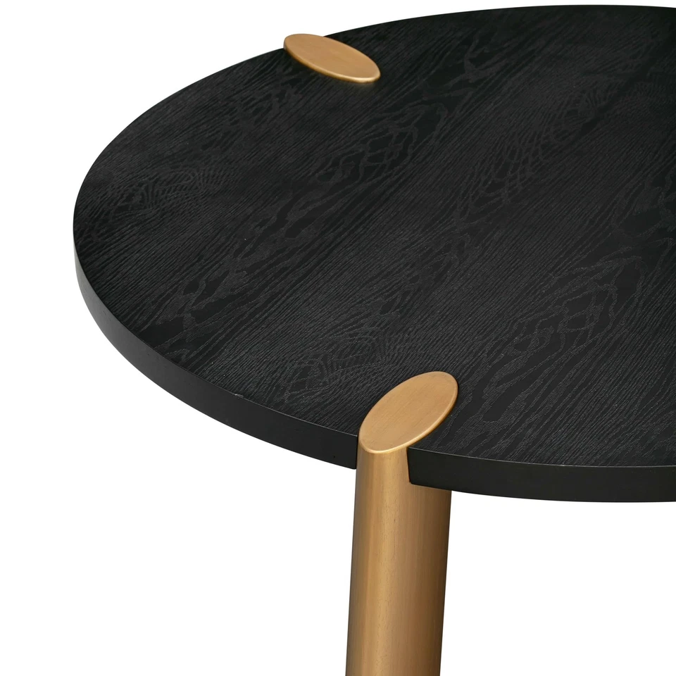 Mesa de centro redonda de madera boho tribase de 40 pulgadas para sala de estar y comedor - Wa... Foto 4 de 4