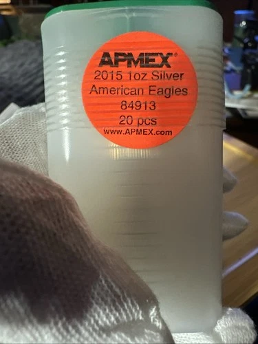 2015 American Eagle Tube / 20 Troy Ounces  .999 Fine Silver  / GEM BU SEALED