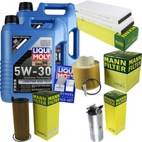 Mann Inspektionspaket 10L Liqui Moly Longtime 5W-30 FüR Audi A6 Allroad 2.7 TDI