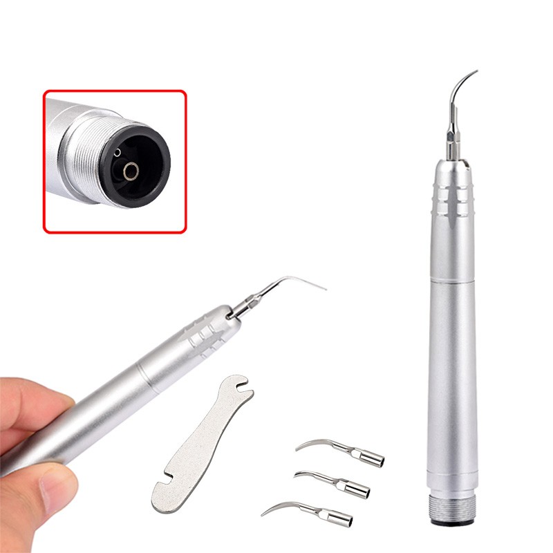 USA Dental Ultrasonic Air Perio Scaler Handpiece Hygienist 2Holes With 3 Tips