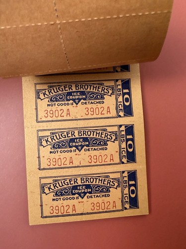 4 Kruger Bros Ice Co. Książki kuponowe na 500lbs lód 1930s Era depresji S Dakota - Zdjęcie 8 z 12