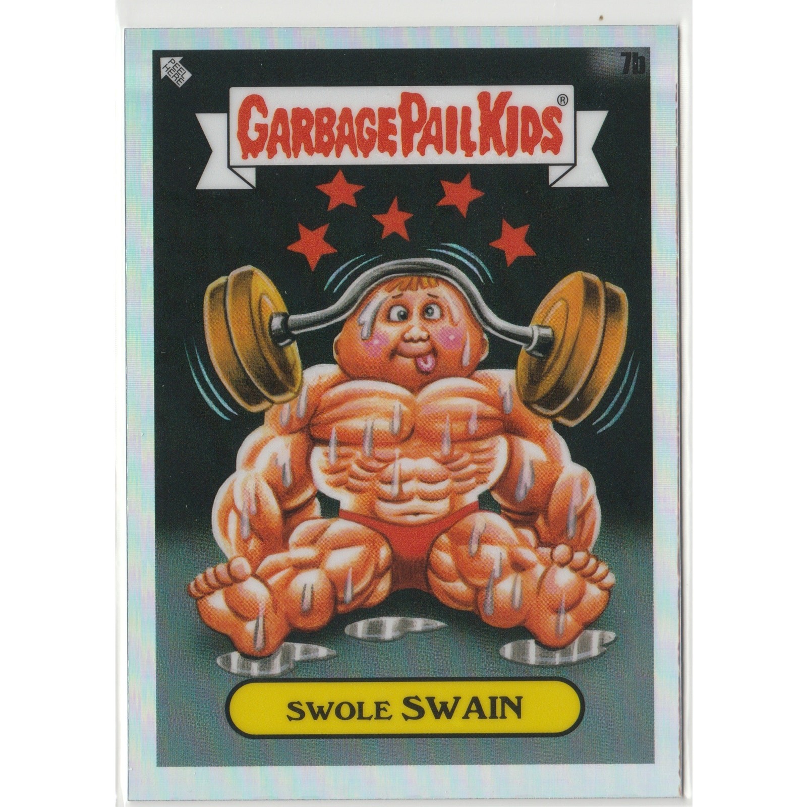 Swole Swain 7b Losers GPK 2024 Chrome Series 7 CS7 Garbage Pail Kids