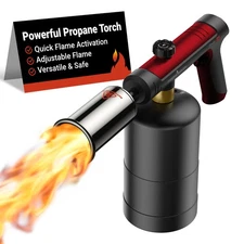 ThermoMaven Propane Torch One-Touch Max Fire Cooking Blow Torch Red Safety Lock