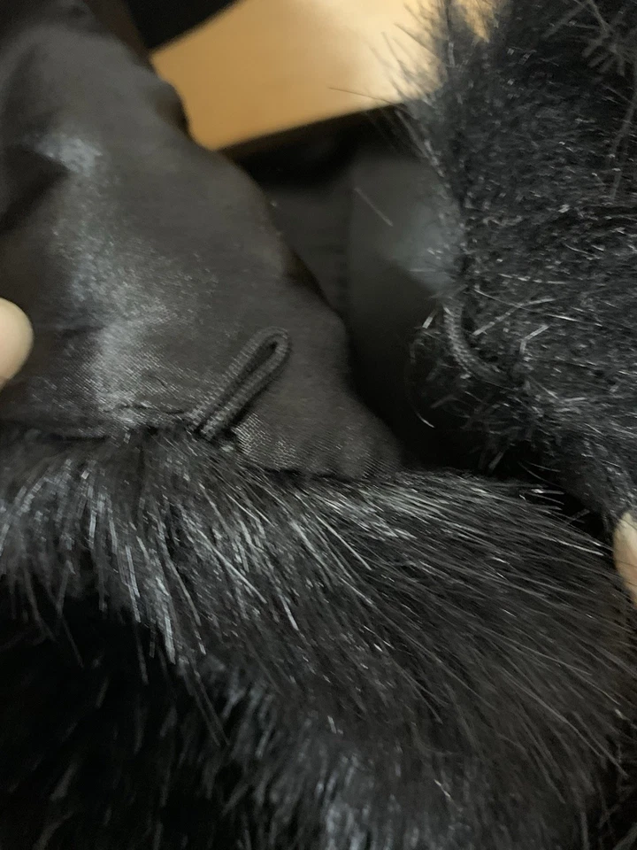 Bebe Faux Fur black Cape  Size Medium/Large - Image 3 of 4