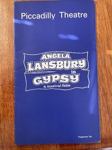 Vintage 1973 Piccadilly Theatre Programme.  Angela Lansbury in Gypsy ~  28 pages