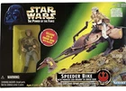 Star Wars POTF2 3.75” Speeder Bike with Princess Leia Endor - New In Box!