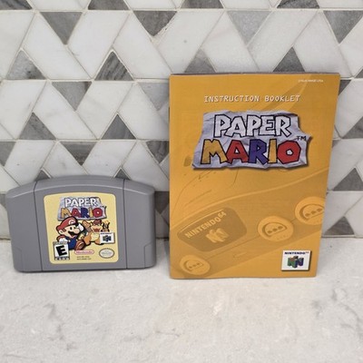 Paper Mario Nintendo 64 N64 Authentic Tested Cartridge And Manual 
