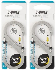 Nite Ize S-Biner SlideLock Stainless Steel Carabiner 4 - Stainless 2-Pack 
