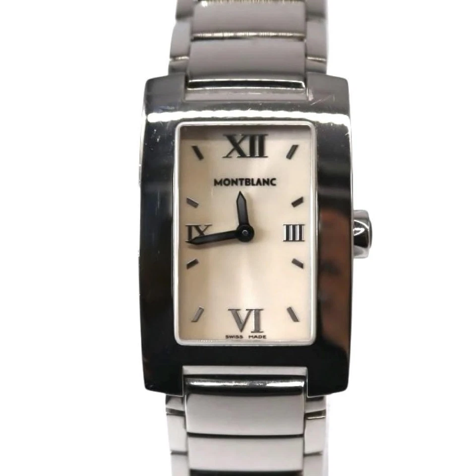 Auténtico reloj de cuarzo Montblanc Profile 7077 para mujer, plateado Foto 3 de 4