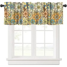 Boho Floral Blackout Valance Curtains, Vintage 54"W x 18"L Pack of 1 Floral-2