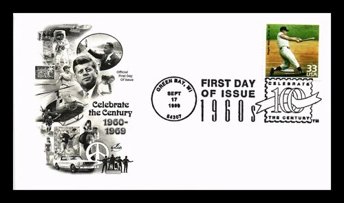 ROGER MARIS BASEBALL 61 IN 61 CELEBRATE CENTURY FDC ARTCRAFT US COVER
