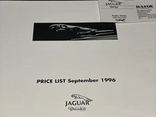 Jaguar Daimler Car Range September 1996 Models Sales Price List Brochure