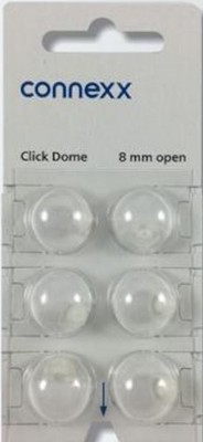 Signia 1x 6er Blister Connexx Click Domes 8 mm open Weiß 10426014