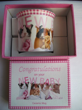 Baby Girl pink mug New Baby - guinea pigs NEW