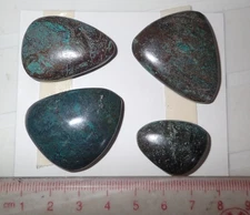 Turquoise Stone Flat Free Form Cabochon 152 Carat 4 pieces 30.4 gram