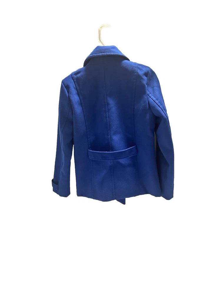 Abrigo Nordstrom Niñas Color Azul Lado L 10-12 Doble Pecho Forrado  Foto 3 de 4
