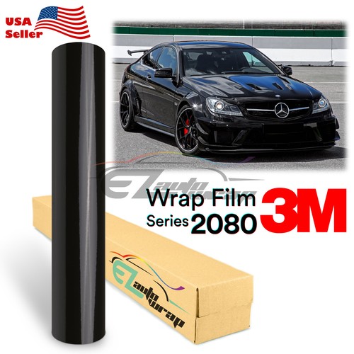 2pcs 4"x8" Sample Genuine 3M 2080 G12 Gloss Black Vinyl Wrap Vehicle