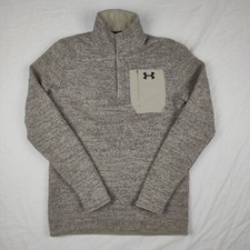 Under Armour Men's S Loose UA Specialist Henley Long Sleeve Gray Pullover Knit