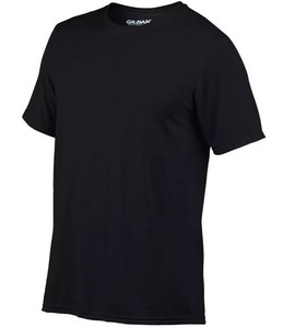 plain black polyester t shirt