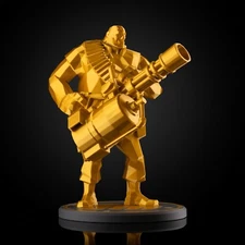 Team Fortress 2 Heavy Figurine | 3D Printed Low Poly TF2 Heavy Model