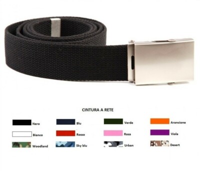 CINTURA CANAPA VERDE CM.4 FIBBIA NEUTRA Cm.130