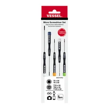Vessel Tools 99005TXPBU Micro Precision Screwdriver Set, 5 Pc.