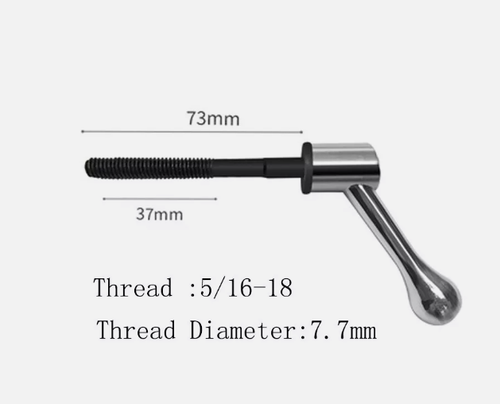 2PC Milling Machine Table Lock Bolt Handle 5/16 The Mill Crank Bar - Afbeelding 2 van 3
