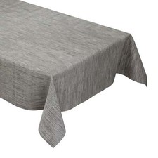 Tela Cerata Tovaglia Impresso Struttura Lino Grigio P733-9 Quadrato Rotondo Oval