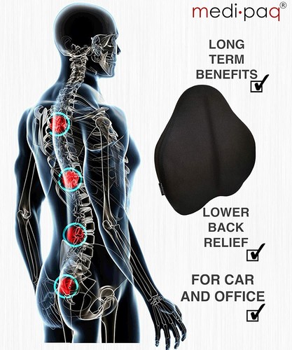 Lumbar Back Support Cushion Car Seat Office Chair Foam Pillow Lower Pain Relief - 第 11/14 張圖片