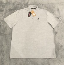 NWT Travis Mathew Gray Lake Nona Performance Mens 2XL Golf The Heater Polo Shirt
