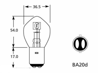 Glühbirne 12V 45/40 W Bilux Gelb - Französische Klassiker - Onlineshop