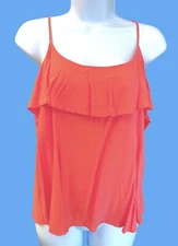 American Eagle - Single Ruffle Cami - Size S/P - Coral/Pink