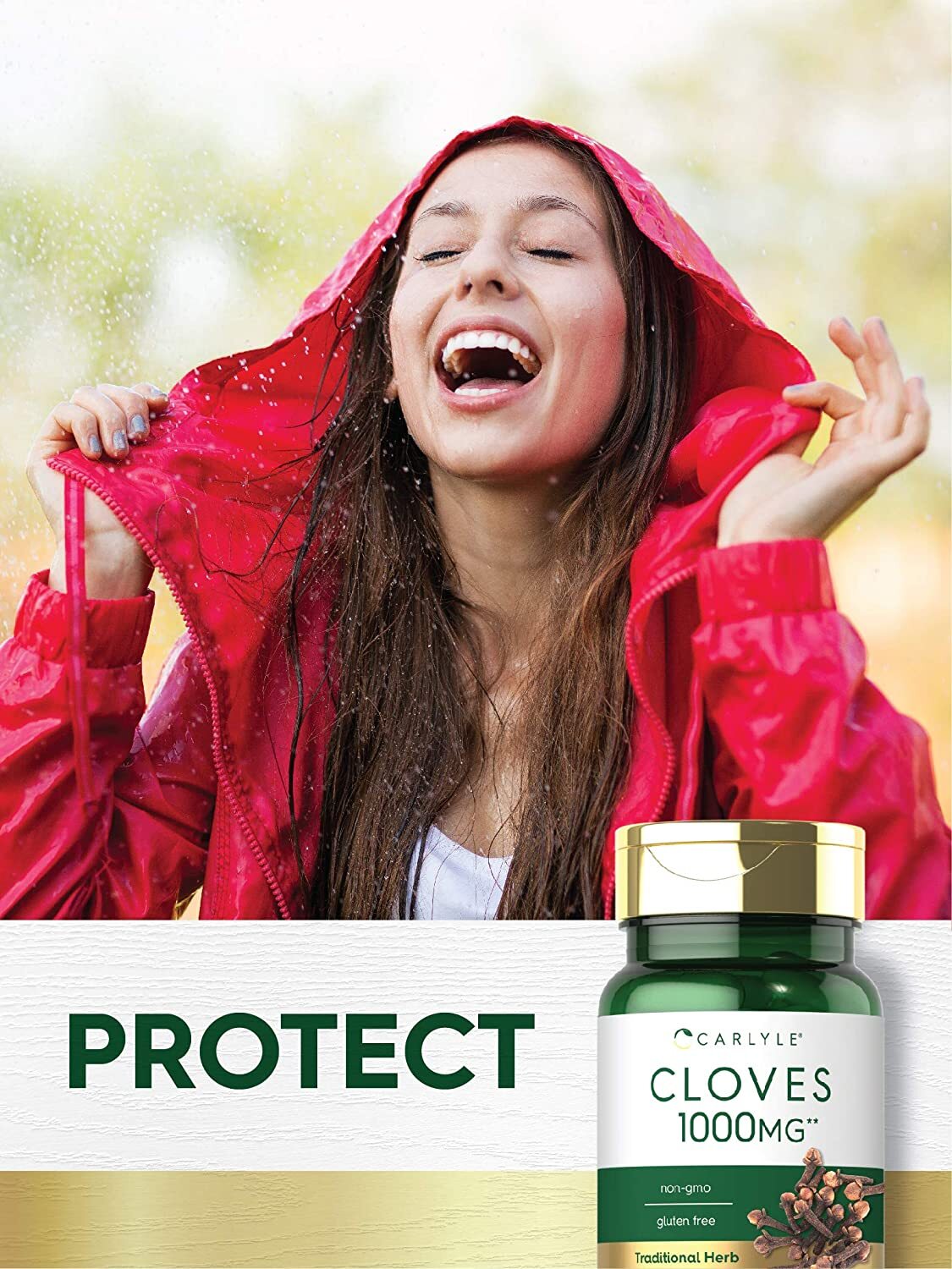 Cloves Supplement 1000mg 100 Capsules NonGMO, Gluten Free by