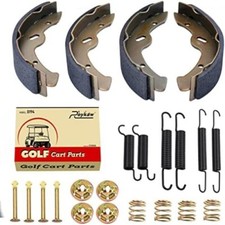 EZGO Brake Shoes Pads and Spring Kit Compatible With1996-Up Txt/St350/Workhorse