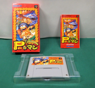 SNES -- P-Man / Prehistorik Man -- boxed. Super famicom. JAPAN GAME. 15756