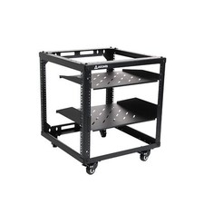 AEONS 10U Open Frame Network Server Rack 19-inch 4 Post AV Rack with Casters ...