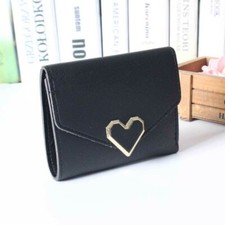 Women Wallet Small Trifold PU Leather Money Clip Ladies Mini Short Purse Handbag