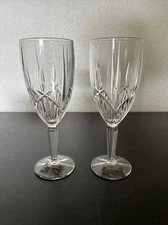 2 Noritake Germany Ice Tea Crystal Goblets for Water /Wine Glasses