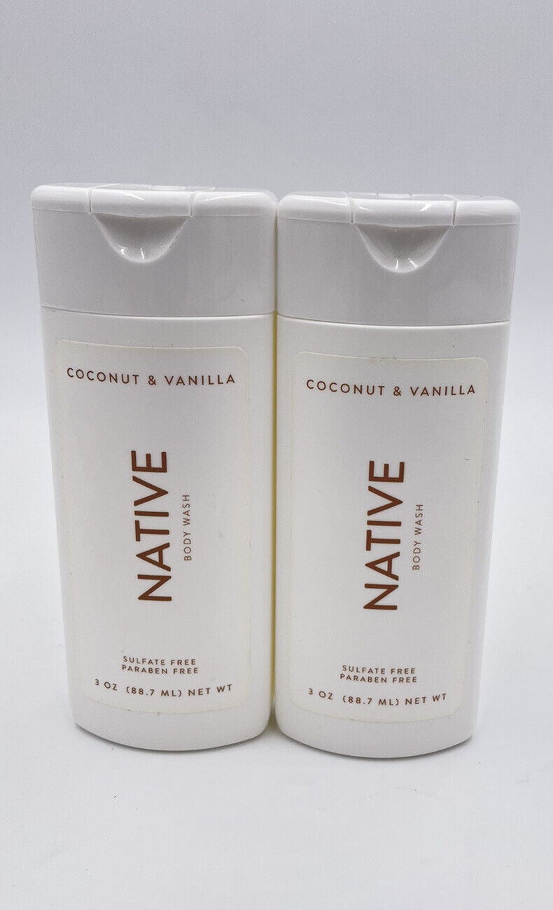 2 Native Coconut Vanilla Dallas Mall Mini Body Trial - 3oz Topics on TV Wash Size
