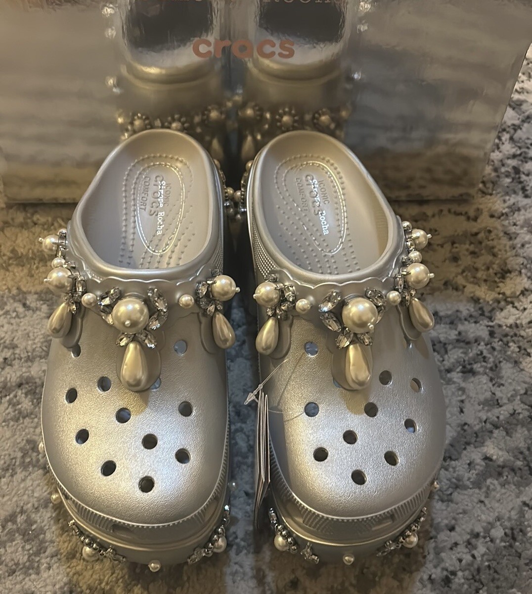 SIMONE ROCHA x Crocs Siren Spiked Clogs Men Size 7/ Women SIMONE ROCHA x Crocs Siren Spiked Clogs Men Size 7/ Women