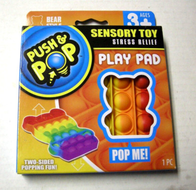 Bear Style Push & Pop Sensory Toy By Jaru, Stress Relief,  Multicolor, Brand New