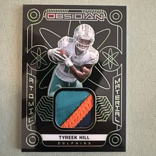 2022 Panini Obsidian Atomic Material Electric Etch green #AM-THI Tyreek Hill /50