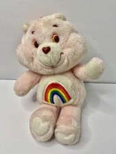 Kenner Care Bears Cheer Bear Rainbow Pink Plush Stuffed Animal 1983 Vintage
