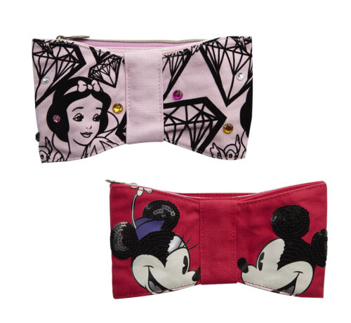 DISNEY COUTURE Make Up Pouch Cosmetic Brush Bag Zipper Pencil Case Mickey - Afbeelding 1 van 6