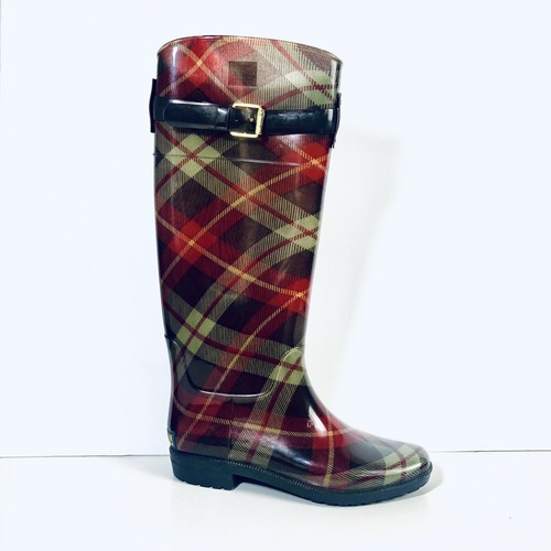 plaid polo boots